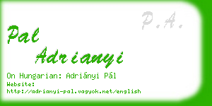 pal adrianyi business card